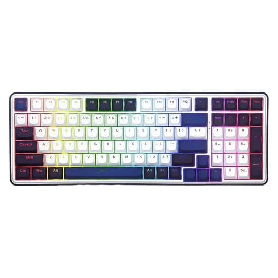 Teclado Gamer Redragon Faye Pro K744WBB RGB Sem Fio - Branco