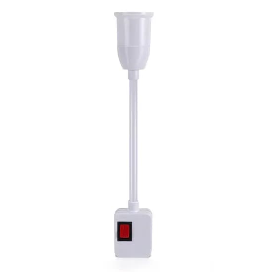 Soquete Flexível do Adaptador do Suporte Da Lâmpada / Adaptador para Velador Portatil para Lampada E27 624321 / 60W / 250V - Branca