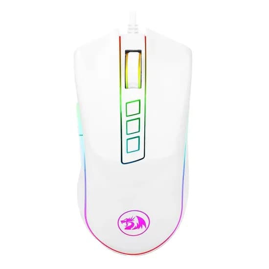 Mouse Gamer Redragon Cobra M711W RGB - com Fio - 10000DPI - 8 Botões - Branco