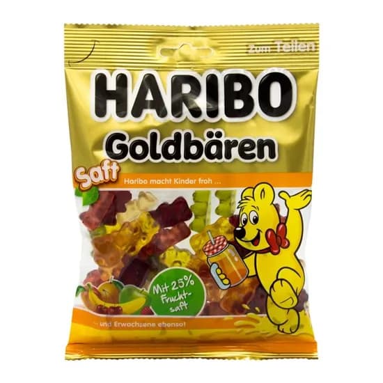 Bala Gelatina Alemã Haribo Ursinhos de Ouro Pacote 175G