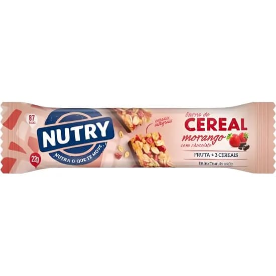 Dep. Barra de Cereal Nutry Morango c/Chocolate 24X22GR