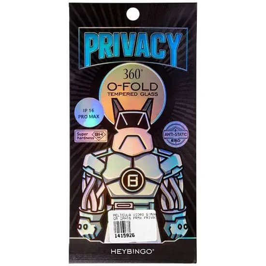 Película para iPhone 16 Pro Max Privacy O-Fold Tempered Glass