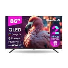 TV Qled 86" Mtek MKQ85FSGU 4K Smart Google com Wi-Fi e Bluetooth