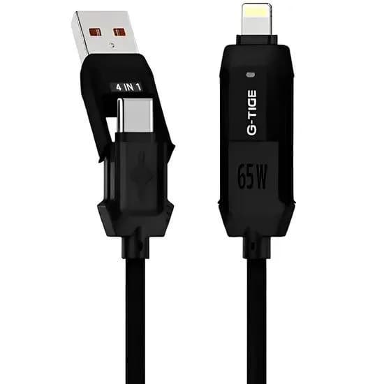 Cabo Celular G-Tide 1.5M 4X1 USB+USB-C+Light PR