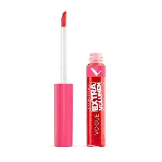 Vogue Colorissimo Brillo Labial - Fuego Latino - Efecto Voluminizador Con Extracto de Jengibre