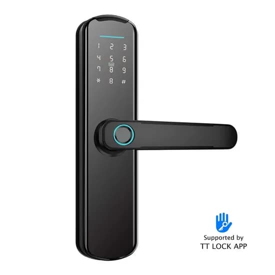 Fechadura Digital S807L BT Ttlock/USB/Cartão/Chave Preto