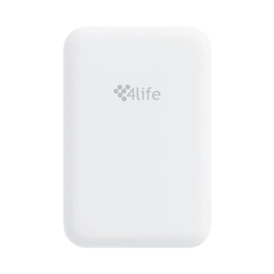 Carregador Portátil 4LIFE Battery Pack Magsafe Compatível com iPhone 12/ 12 Pro, iPhone 13/ 13 Pro, iPhone 14/ 14 Plus/ 14 Pro/ 14 Pro Max - Branco