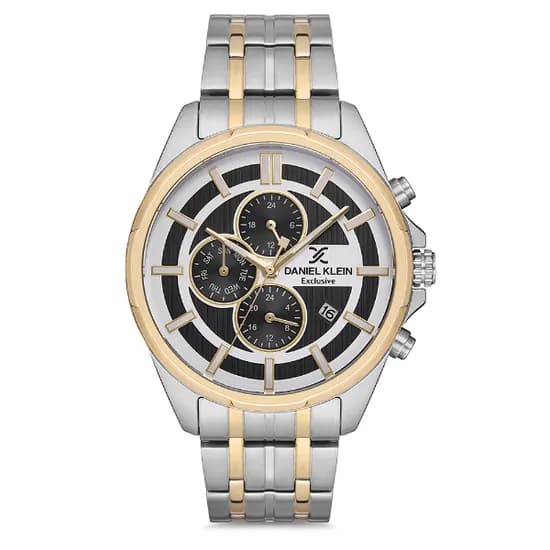 Relogio Analógico Masculino Daniel Klein DK.1.12706-3 Exclusive Gents / Pulseira de Aço Inoxidável - Prata/Dourado