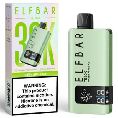 Vaper Descartavel Elfbar TE30K Green Apple Ice 30000 Puffs