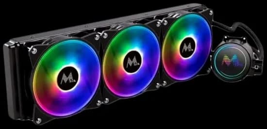 Water Cooler Mtek MWC-360 Liquid Argb, Preto, 360MM, Intel 115X/ 1200/ 1700/ 2011(V3)/ 2066, AMD AM3+/ AM4/ AM5/ FM2+