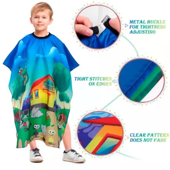 Capa para Corte de Cabelo para Salão de Beleza/ Barbearia - Infantil