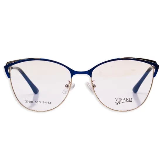 Armação para Óculos de Grau RX Visard 20205 53-18-143 Col.02 - Azul/Dourado
