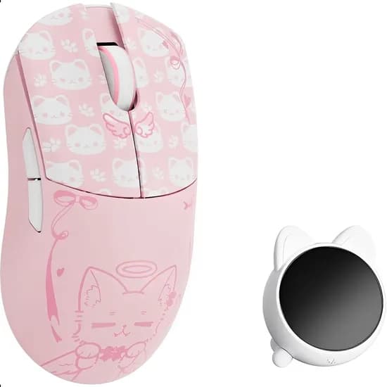 Mouse Gamer Wlmouse Huan Dongle 8K Sem Fio Omron Opticals - Pinkko