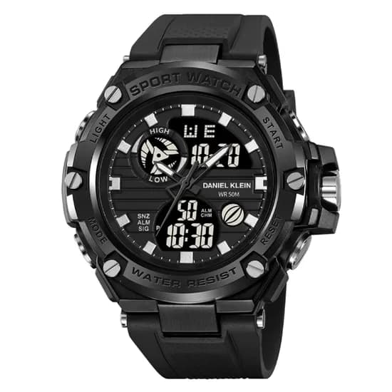 Relogio Digital Masculino Daniel Klein DK.2119-3 Summer 25 / Pulseira de Silicone - Preto