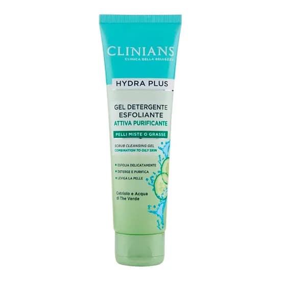 Gel de Limpeza Facial Clinians Hydra Plus Attiva Purificante - Esfoliante - 150ML