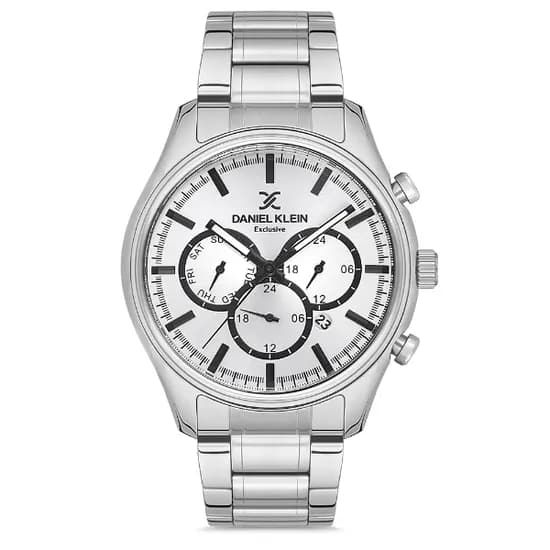 Relogio Analógico Masculino Daniel Klein DK.1.12673-1 Exclusive Gents / Pulseira de Aço Inoxidável - Prata