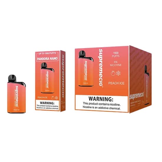 Vaper Supreme Pandora Nano 1500 Puff Peach Ice