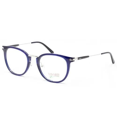 Óculos de Grau Visard CD0606 Unissex, Tamanho 50-20-140 C10, Metal - Azul Marinho e Preto
