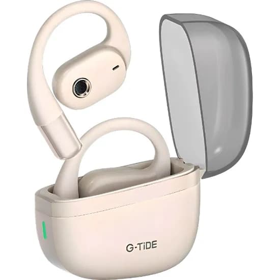 Fone de Ouvido Sem Fio G-Tide OWS8 com Bluetooth e Microfone - Bege