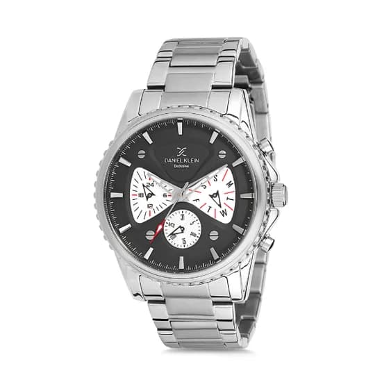 Relógio Analógico Masculino Daniel Klein Exclusive DK12123-2 - Prata e Preto