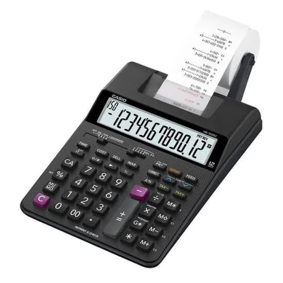 Calculadora Casio HR-100RC-BK-DC c/Bobina Black*G