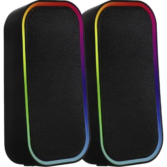 Speaker Gamer para PC Satellite AS-92007B RGB Bluetooth - Preto