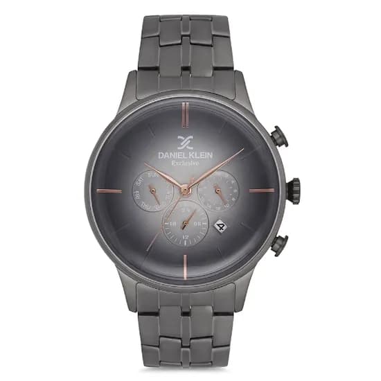 Relogio Analógico Masculino Daniel Klein DK.1.12703-4 Exclusive Gents / Pulseira de Aço Inoxidável - Cinza