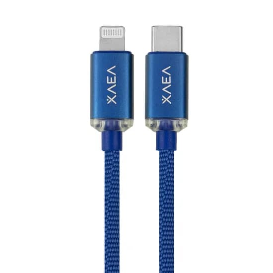 Cabo Xaea Athenea MODX-098 - USB-C/Lightning - 1 Metro - Nylon - Azul