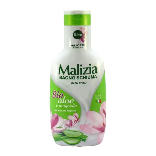 Sabonete Liquido Malizia Bagno Schiuma Bio Aloe e Magnolia 1L