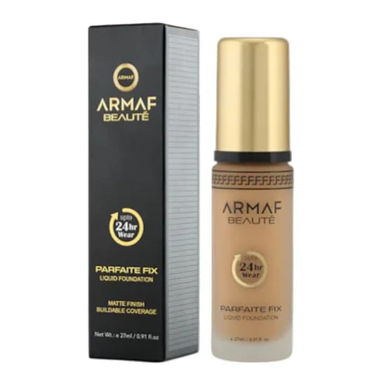 Base Facial Armaf Beauté Parfaite Fix Liq Foundation Coverage 24 HR Honey 27ML