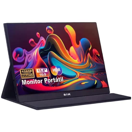 Monitor Portatil BAK BK-P1563-T de 15.6 Full HD 16:9 com USB-C/Mini HDMI