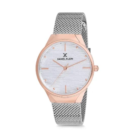 Relógio Analógico Feminino Daniel Klein Fiord DK12060-2 - Prata e Rosa Ouro
