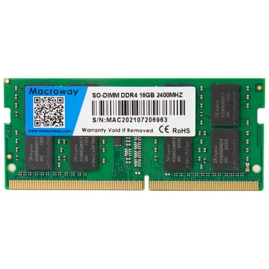 Memória Ram Macroway So-DIMM - 16GB - DDR4 - 2400MHZ - para Notebook