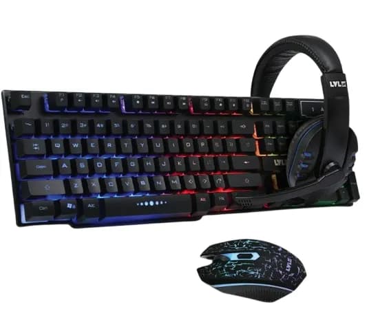 Vivitar Teclado Lvlup + Kit LU745-NOC-STK-6 Mouse+Auricular