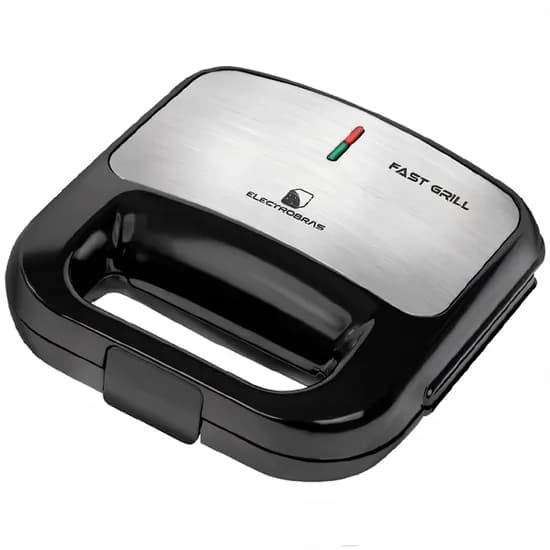 Sanduicheira e Grill Electrobras Fast Grill EBGS-01 750 Watts 127V ~ 60 HZ - Preta/Prata