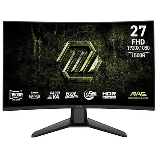 Mon 27 MSI Mag 274CF X24 Curvo/FHD/Ips/240HZ Preto