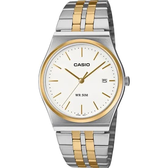 Relógio Casio MTP-B145SG-7AV Analógico Masculino - Prata/Ouro/Branco