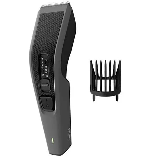 Máquina de Cortar Cabelo Philips Series 3000 HC3520/15 Recarregável - Cinza/Preta