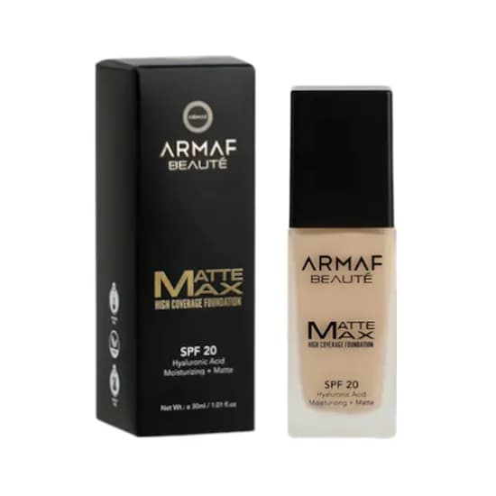 Base Facial Armaf Beauté Matte Max Foundation SPF 20 Tan 30ML