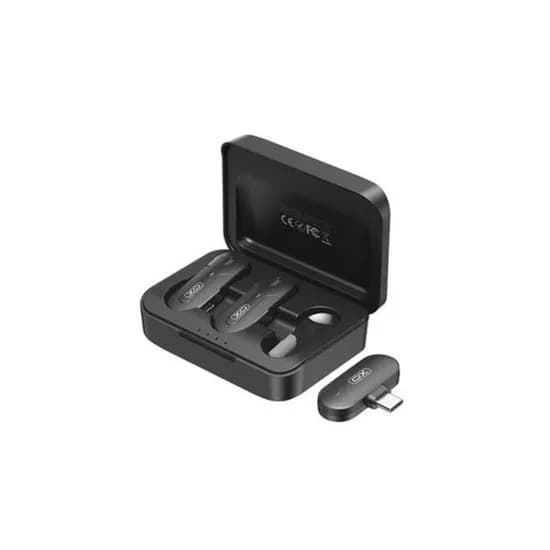 Microfone Sem Fio Xo MKF09A (Dual) P/ Smartphone (Type-C) - Preto