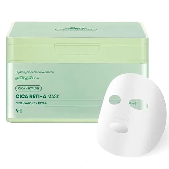 Máscara Facial VT Cosmetics Cica Reti-A Mask - 30 Unidades
