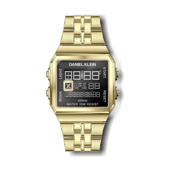 Relógio Digital Masculino Daniel Klein D:Time DK.1.12274-6 - Dourado