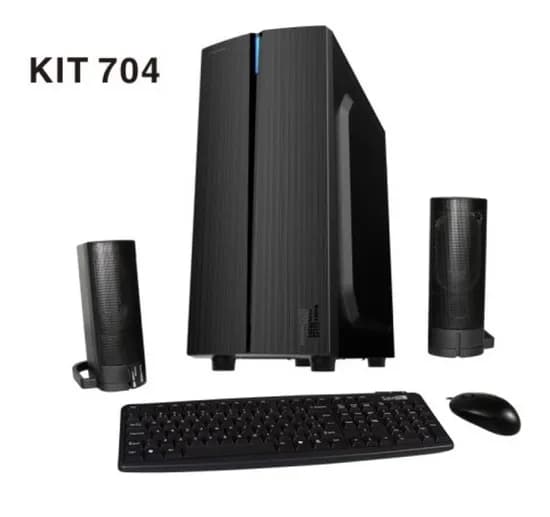 Kit Gabinete Satellite K-704 com Teclado Em Espanhol - Preto