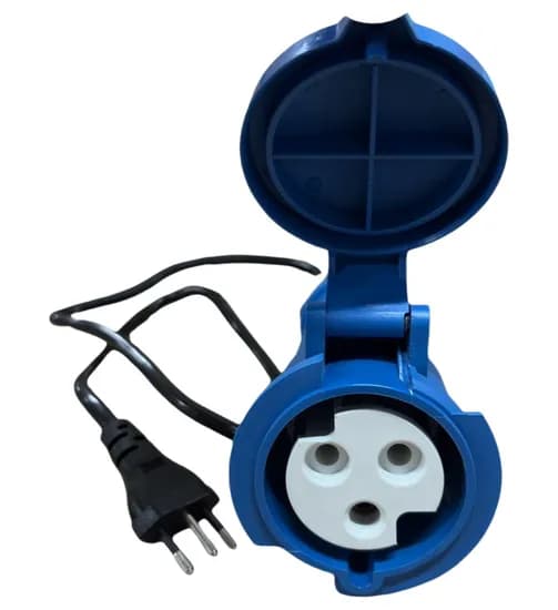Carregador Carro Eletrico Portátil Adapter BR 12A 250V Azul
