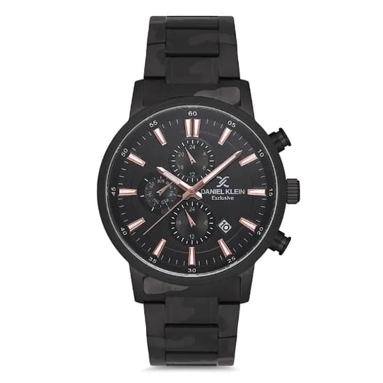 Relogio Analógico Masculino Daniel Klein DK.1.12708-6 Exclusive Gents / Pulseira de Aço Inoxidável - Preto