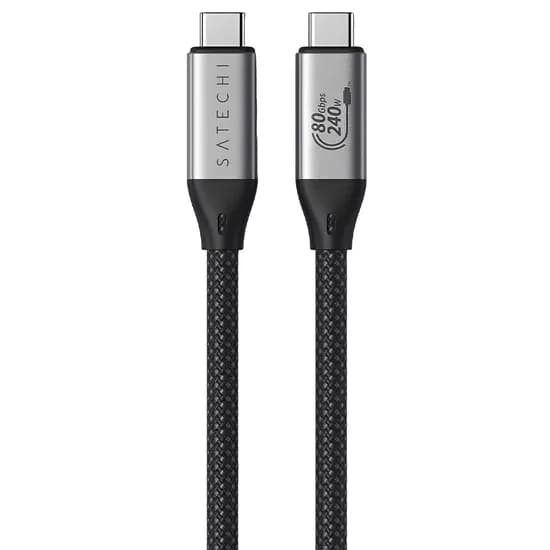 Cabo USB4 V2 Pro Satechi ST-YU4120K - Preto/Cinza 1,2 Metros