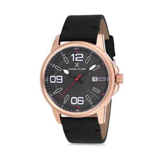 Relógio Analógico Masculino Daniel Klein Premium DK12131-4 - Preto e Rosa Ouro