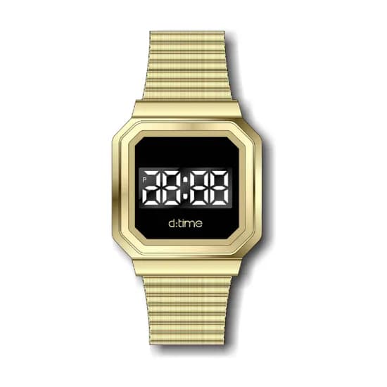 Relógio Digital Masculino Daniel Klein D Time DK.1.12323-3 - Dourado