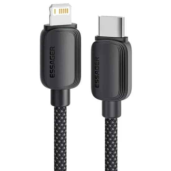 Cabo Essager EXCTL-WL01-P USB-C A Lightning 1M - Black