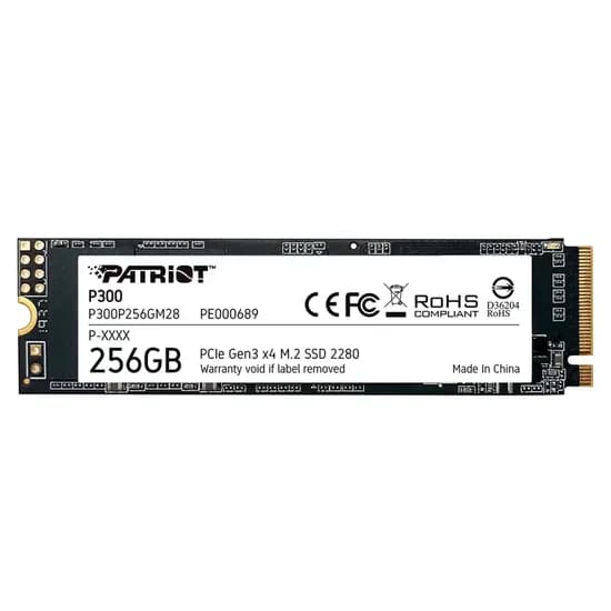 SSD M.2 Patriot P300 256GB Nvme PCI-Exp GEN3X4 - P300P256GM28